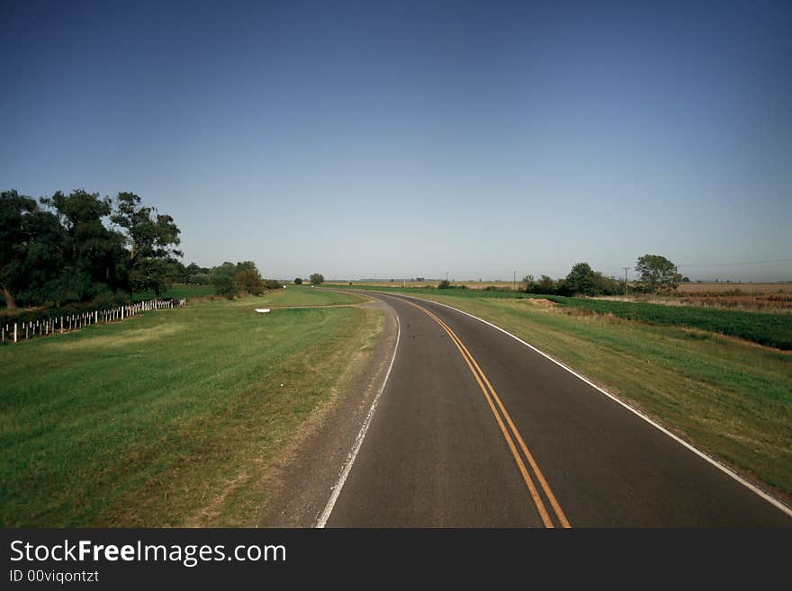 Road from Mendoza to Buenos Aires.