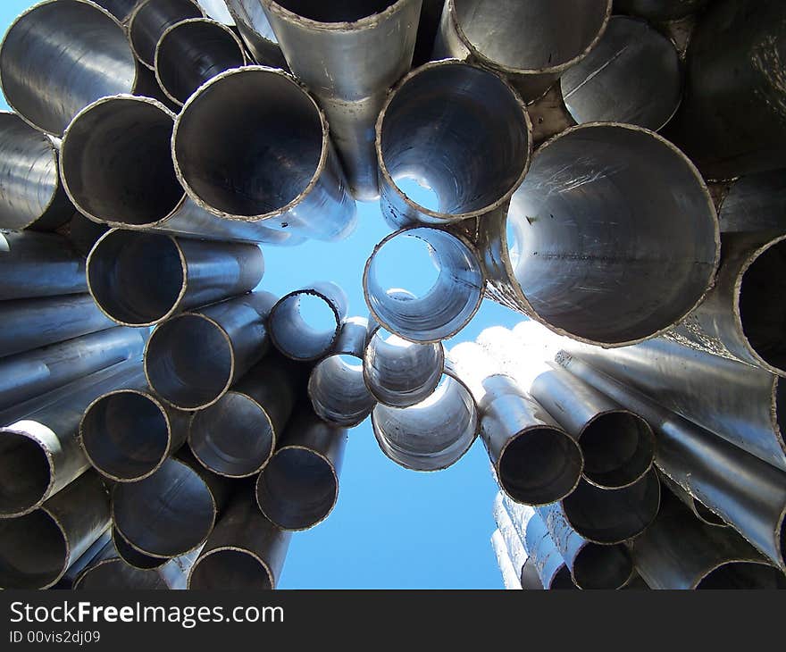 A fragment of Sibelius monument in Helsinki. A fragment of Sibelius monument in Helsinki