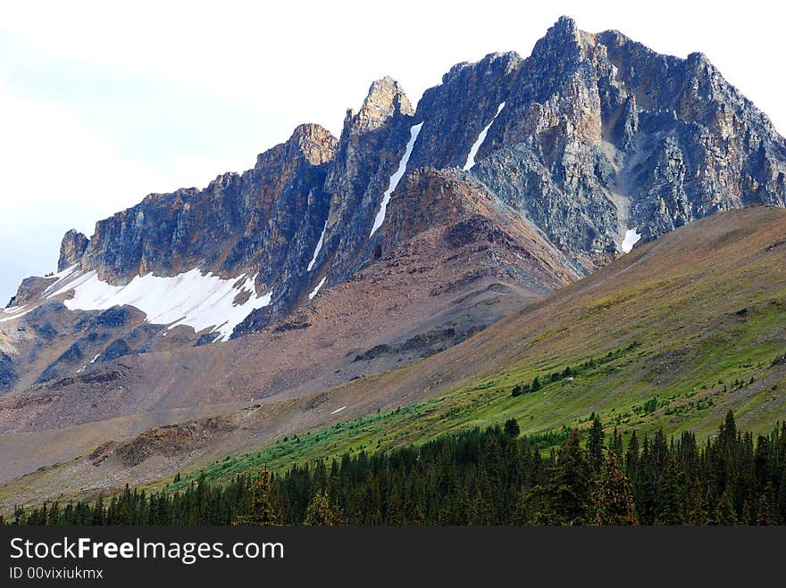 Mountain in Jasper National Park. Mountain in Jasper National Park