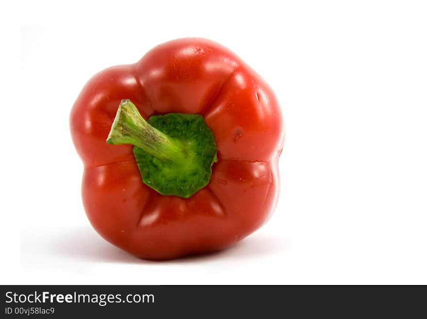 Red pepper isolated on white