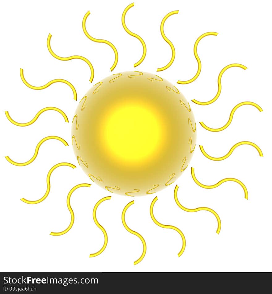 An illustration of the sun shinning. An illustration of the sun shinning.