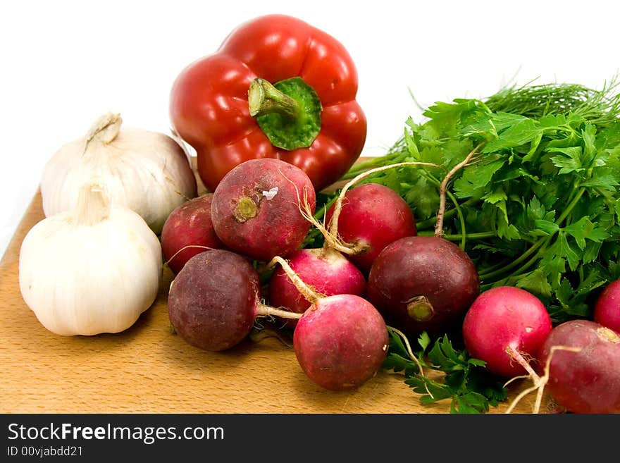 Fresh vegetable isolated on white