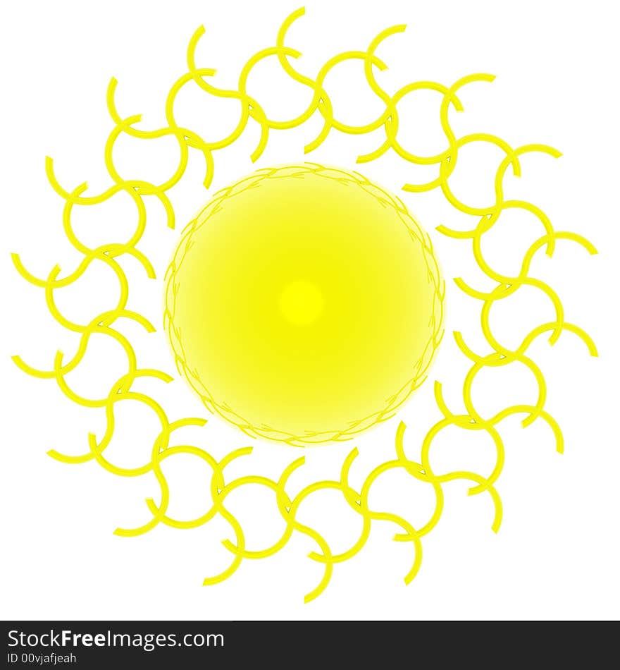 An illustration of the sun shinning. An illustration of the sun shinning.