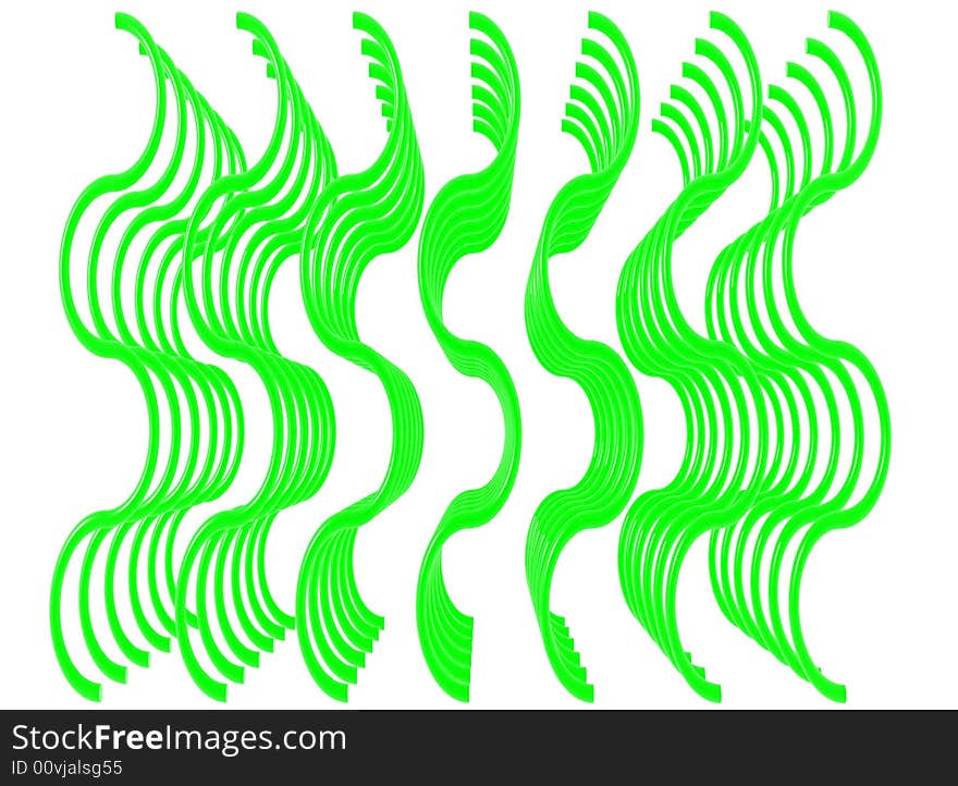 Green Wavy Lines