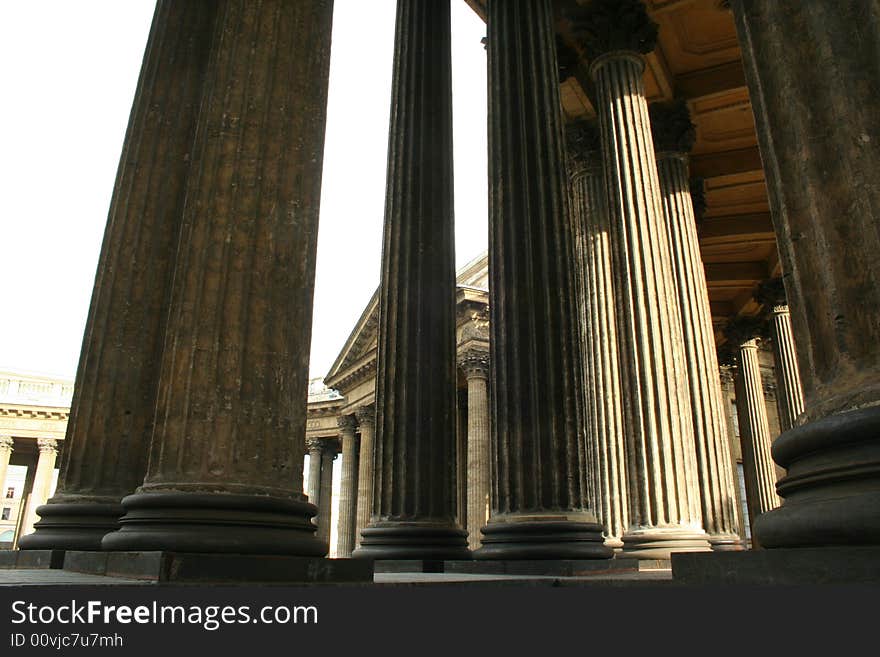 Columns of kasan kathedral, Russia