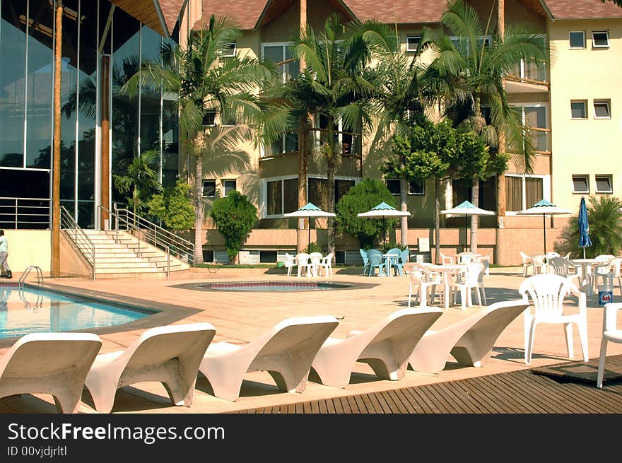 Swimming pool of a hotel in Brazil. Swimming pool of a hotel in Brazil