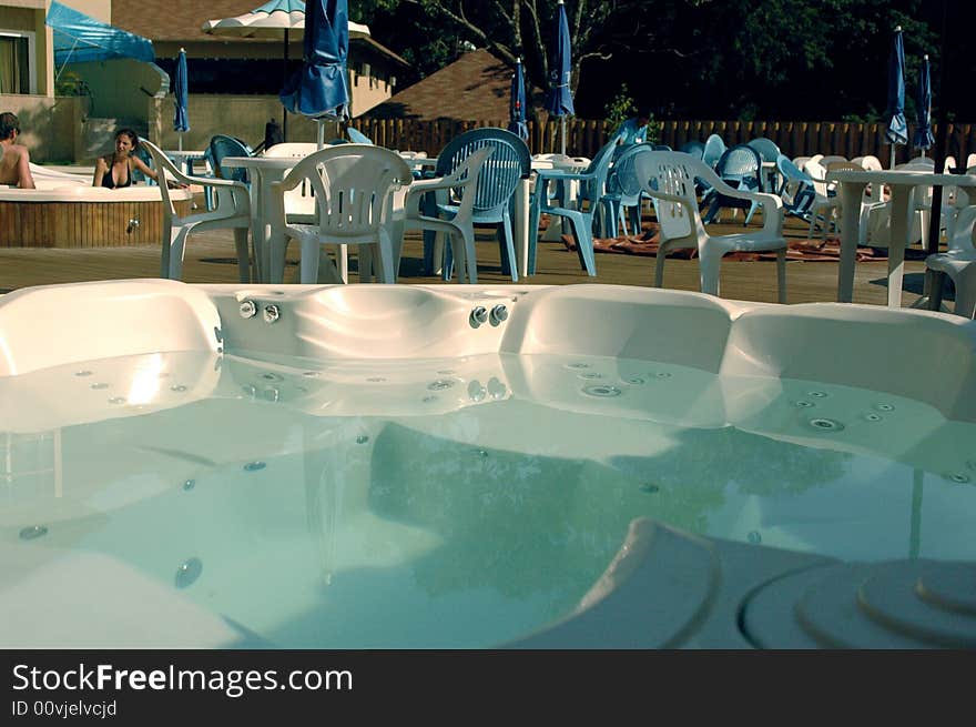 Yacuzzi on a deck of a hotel in Brazil. Yacuzzi on a deck of a hotel in Brazil