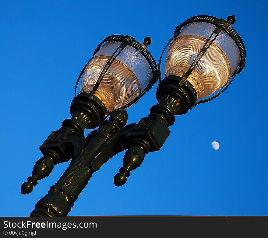 Antique Lampost at Dusk