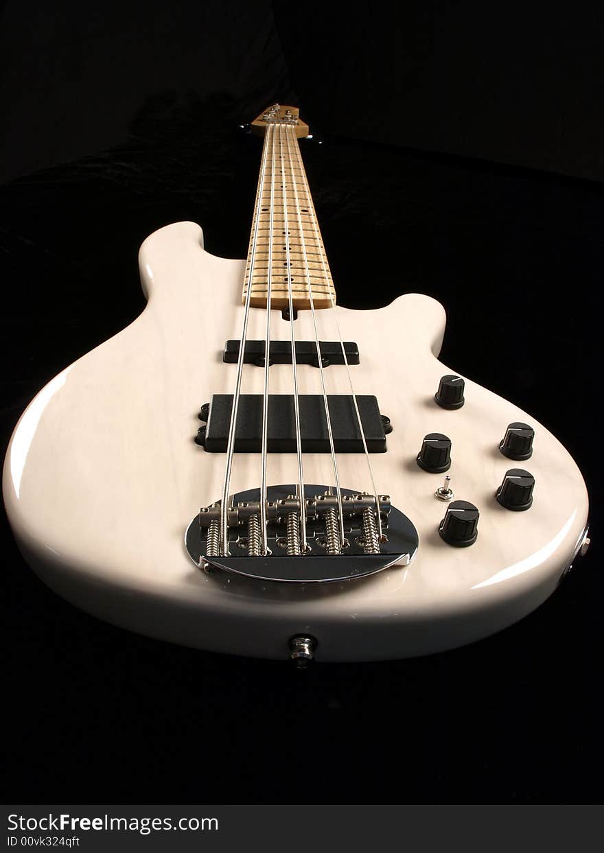 White Bass Guitar perspective