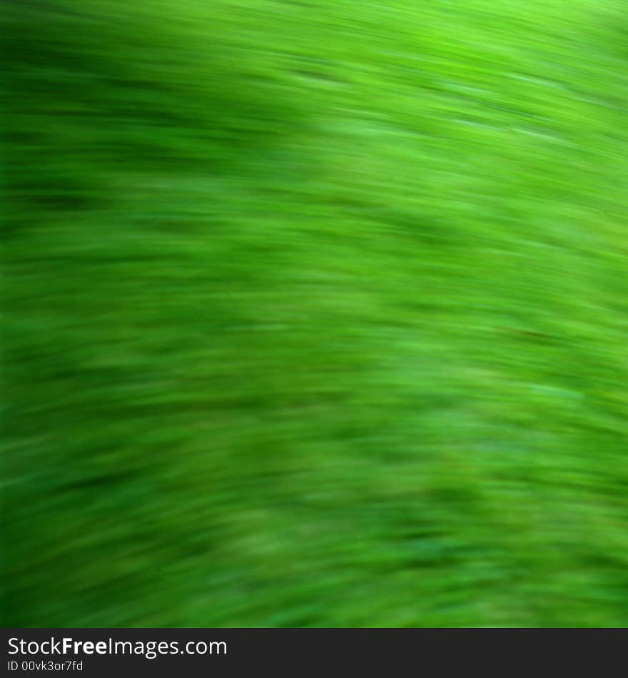 Green grass with motion blur