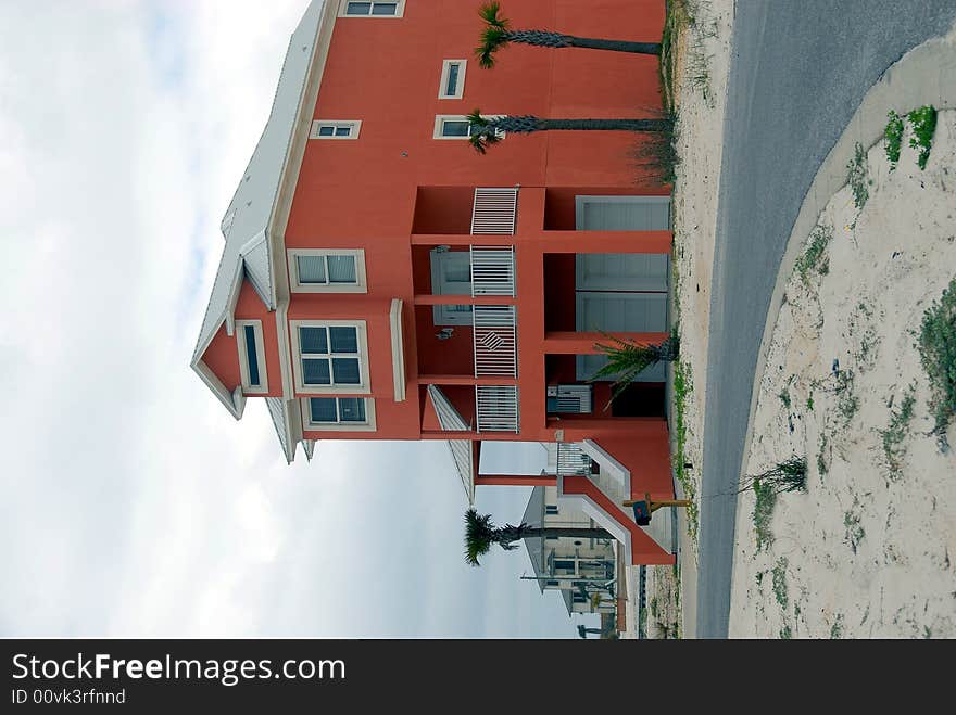 Photographed beach house on the Gulf of Mexico Florida.