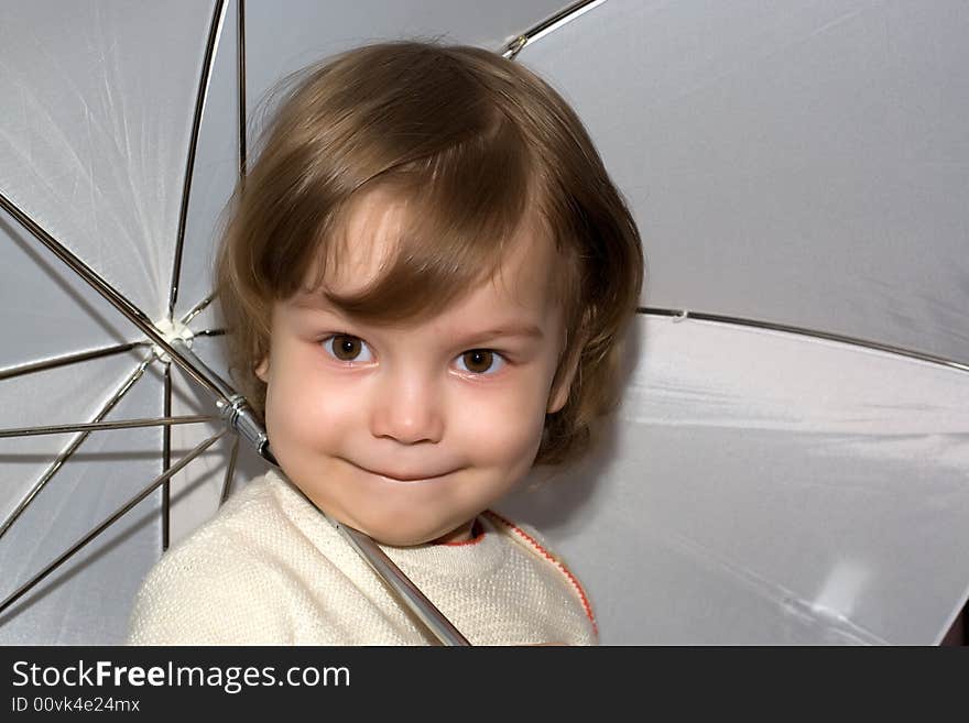 Girl with sunshade