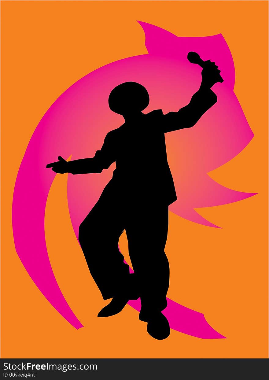 Silhouettes of dancers illustration. Silhouettes of dancers illustration