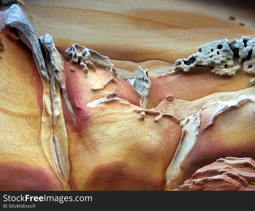 Colorful and unusual sandstone formations created by wind erosion. Colorful and unusual sandstone formations created by wind erosion