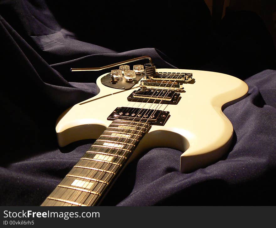 White electric guitar