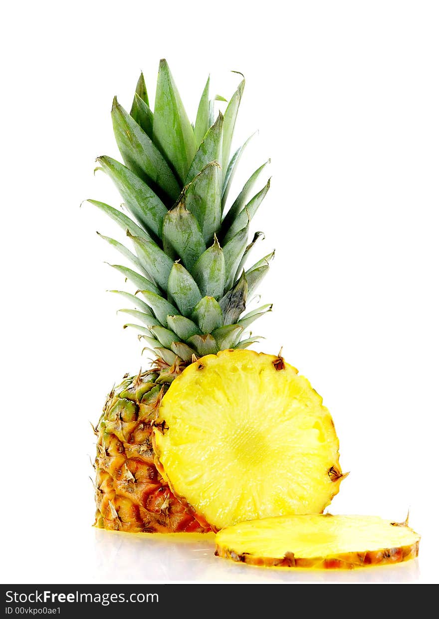 Fresh Ripe Pineapple With Slices