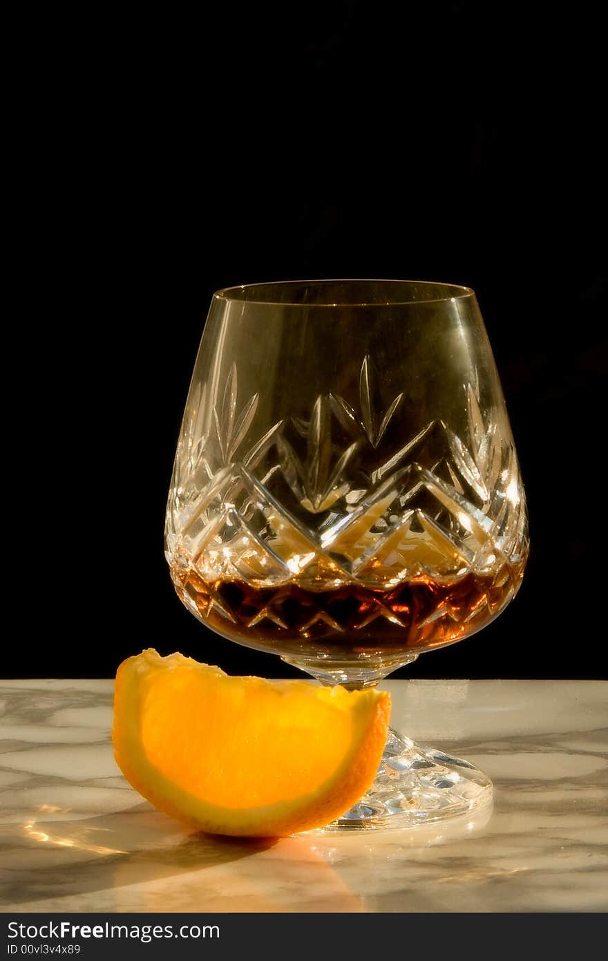 Soft focus cognac with orange