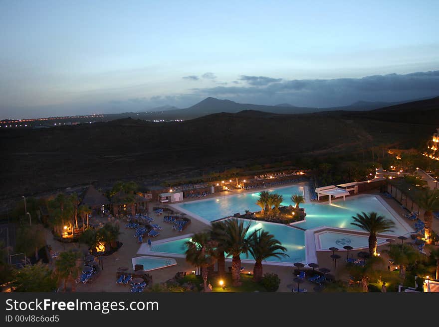 Pool area in Desert