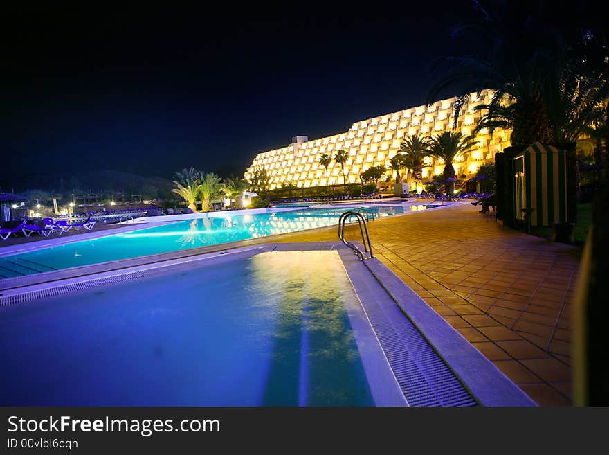 Night Pool in the SPA hotel