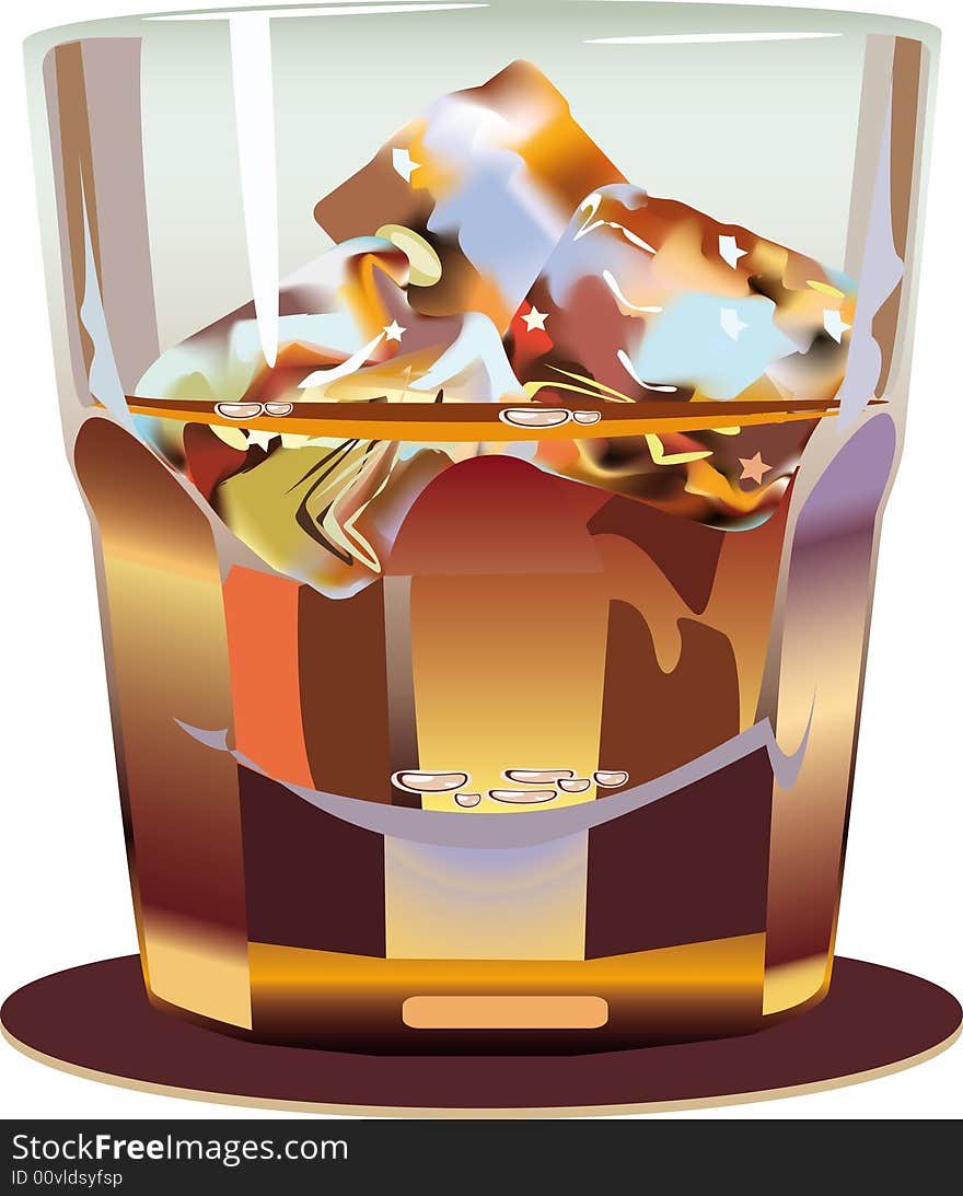 Glass wisky. A  illustration. Glass wisky. A  illustration.