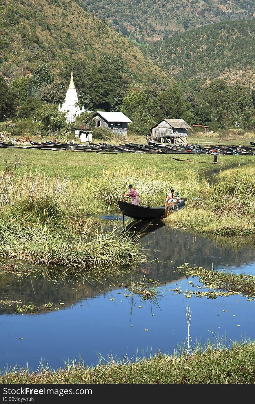 Myanmar, Inle lake: landscape