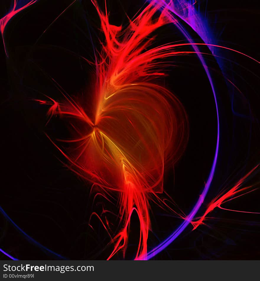 Illustration of abstract red and blue light. Illustration of abstract red and blue light.