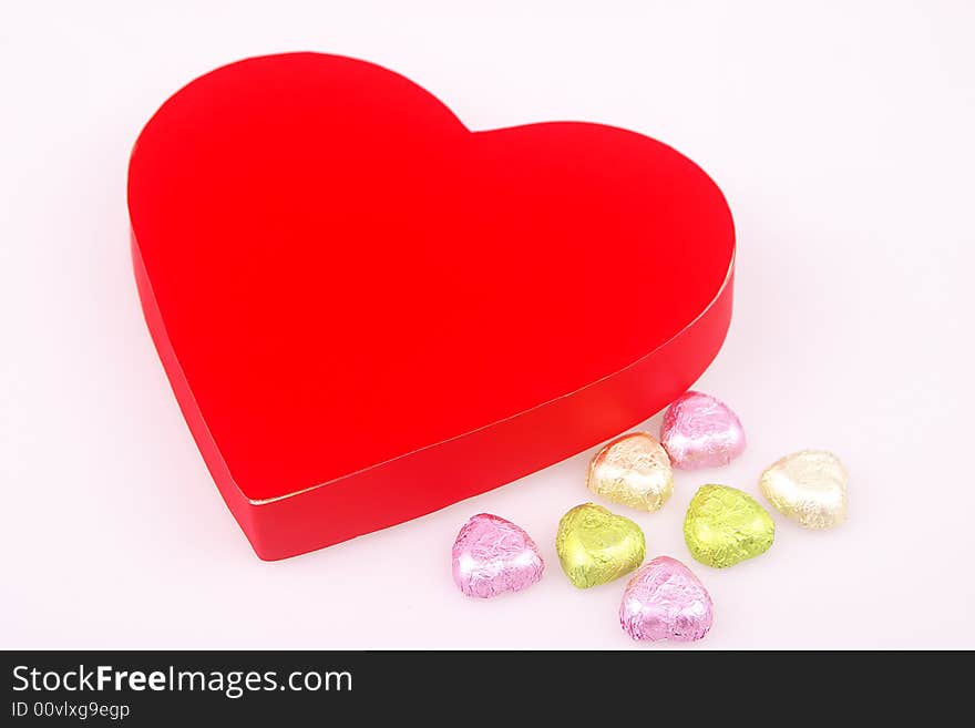 packaged chocolates look like valentine heart. packaged chocolates look like valentine heart