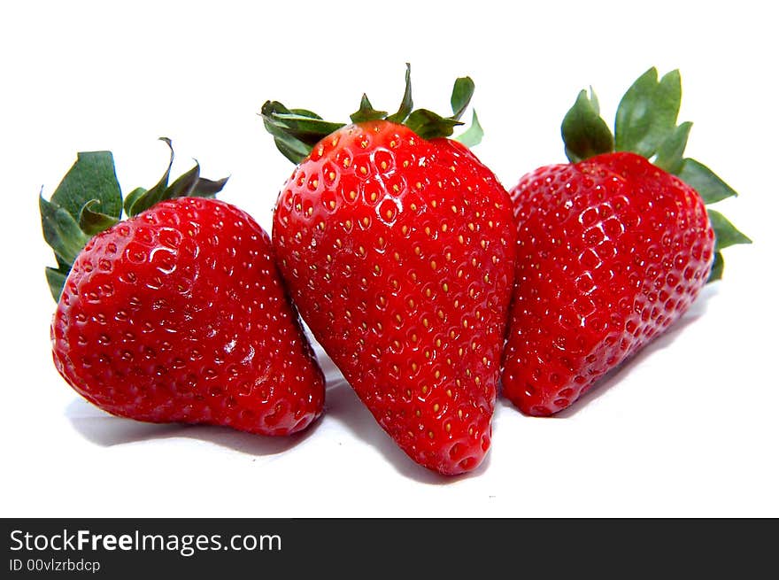 Three Strawberries