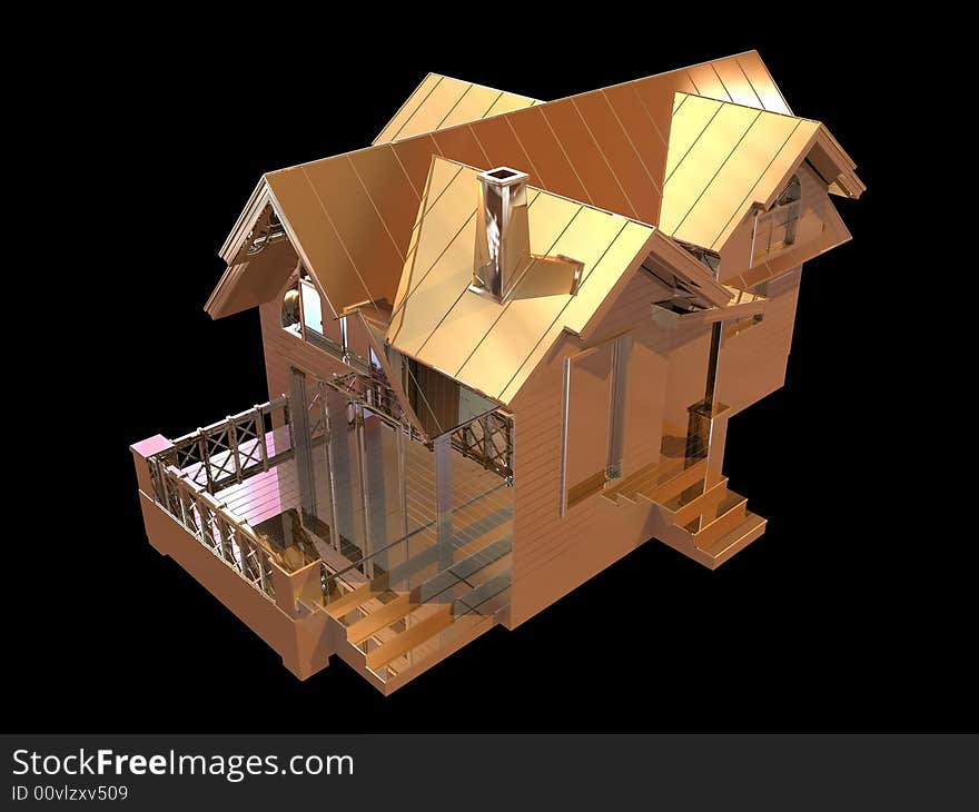 3D Golden House