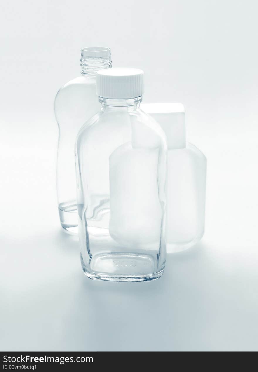 Three Glass Containers