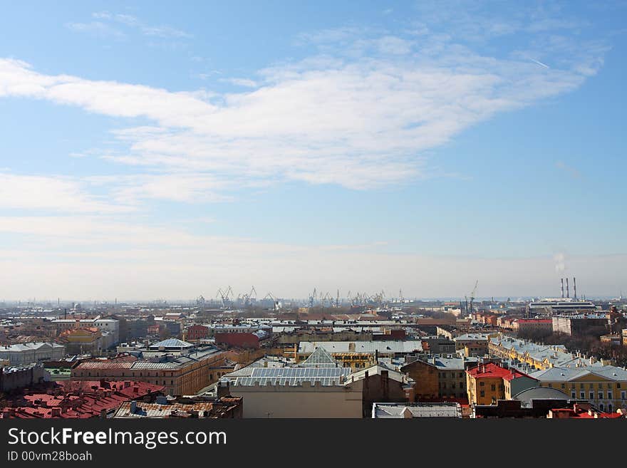 Panorama of St.-Petersburg from height of 45 meters