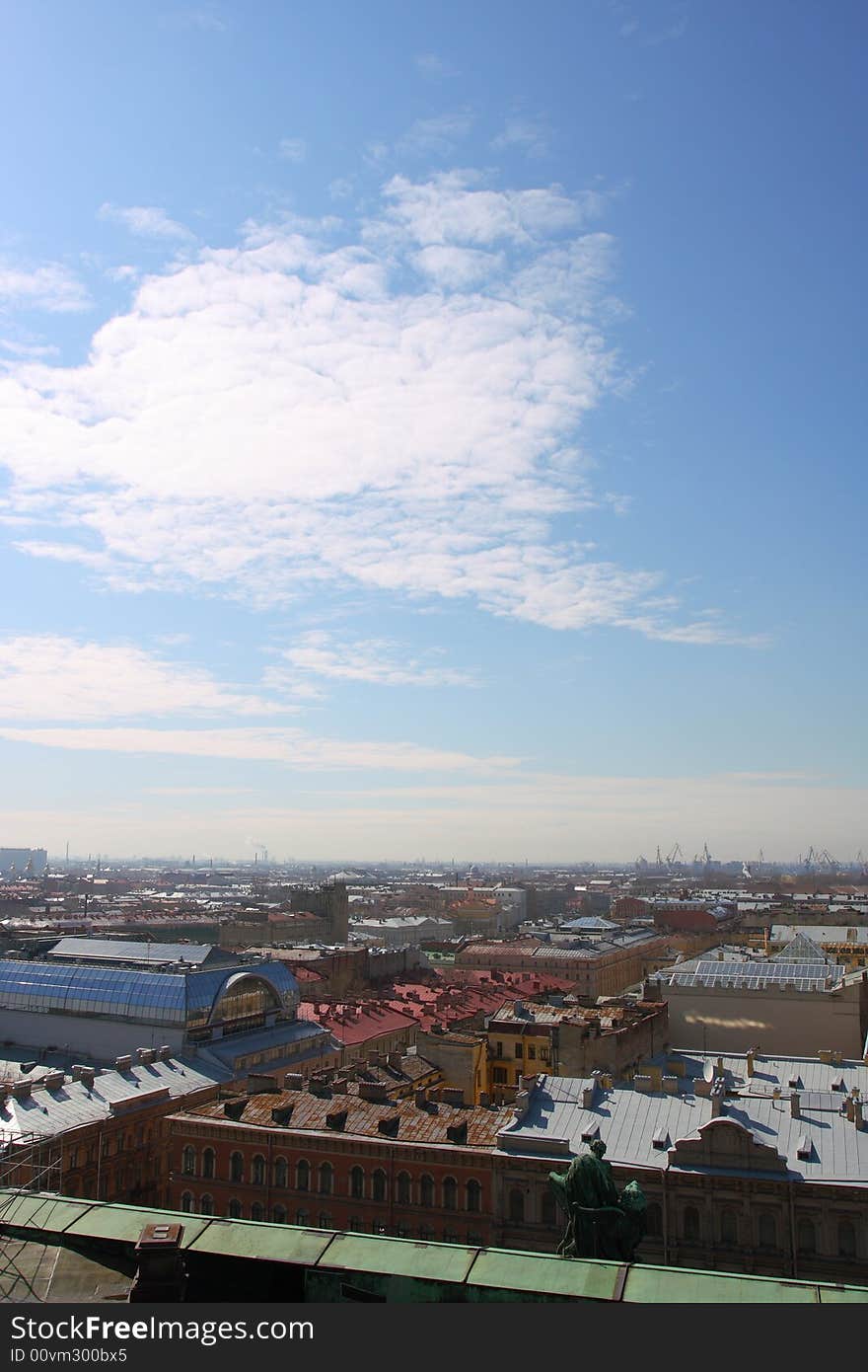 Panorama of St.-Petersburg from height of 45 meters