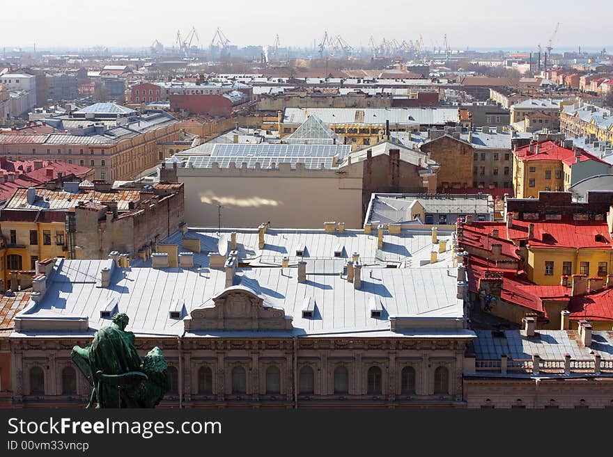 Panorama of St.-Petersburg from height of 45 meters