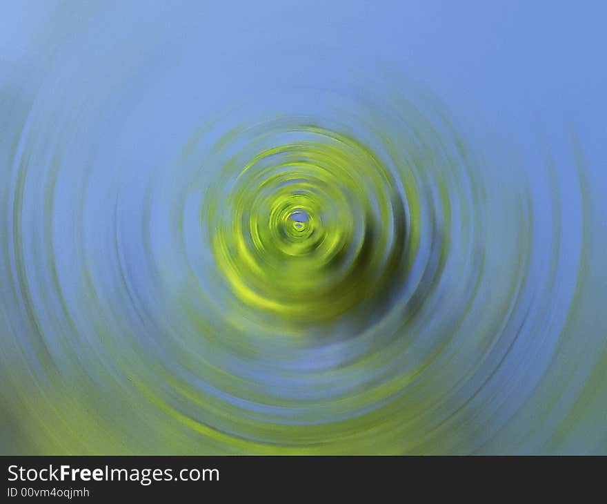 Abstract composition from symmetric circles, blue, green. Abstract composition from symmetric circles, blue, green