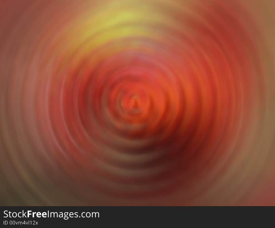 Abstract composition from symmetric circles, red, yellow. Abstract composition from symmetric circles, red, yellow