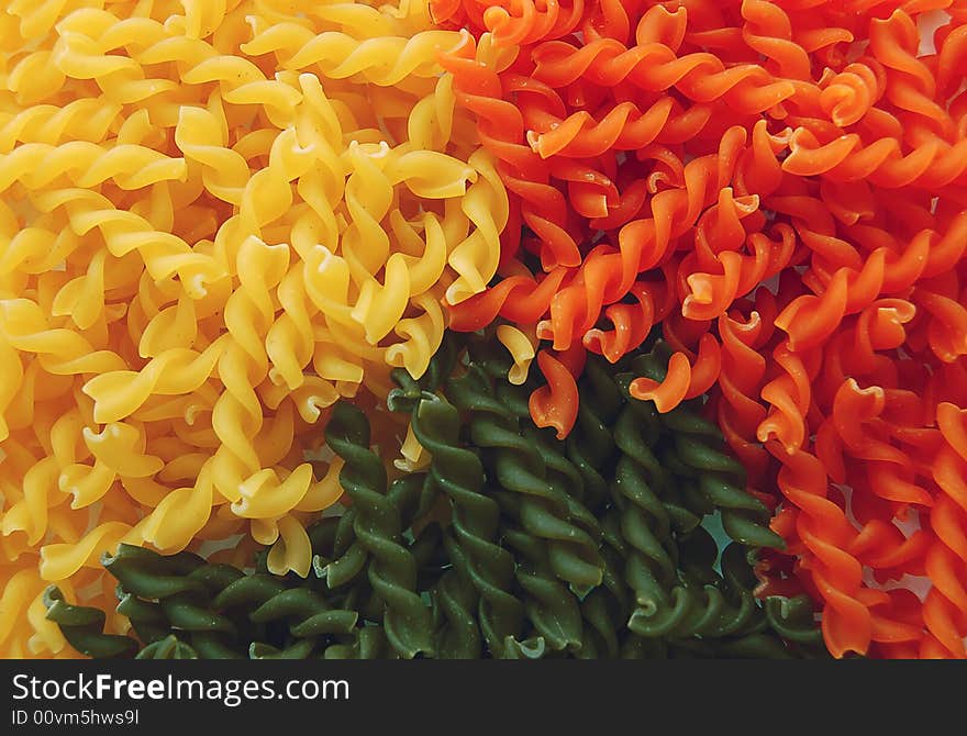 Colored noodles