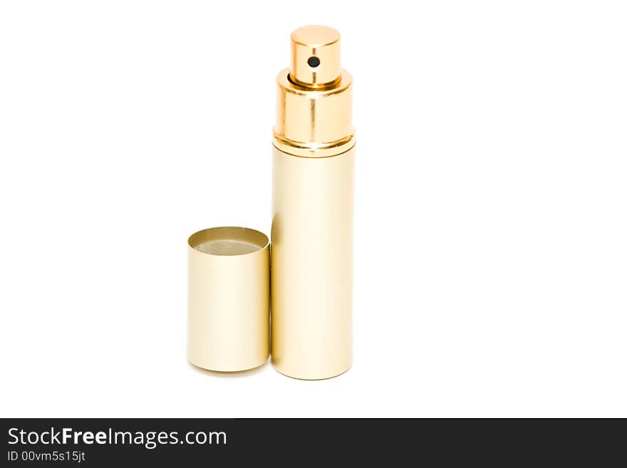 Gold bottle of perfume