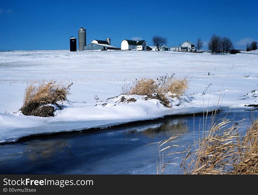 A farm closed for the winter. A farm closed for the winter