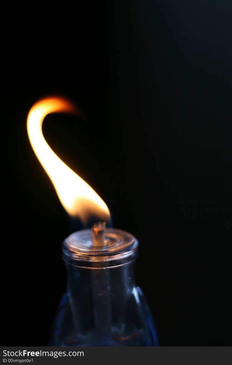 Curled flame from a candle. Curled flame from a candle