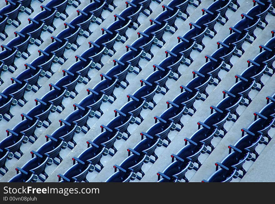 Photographed empty stadium seats at local major league baseball field.