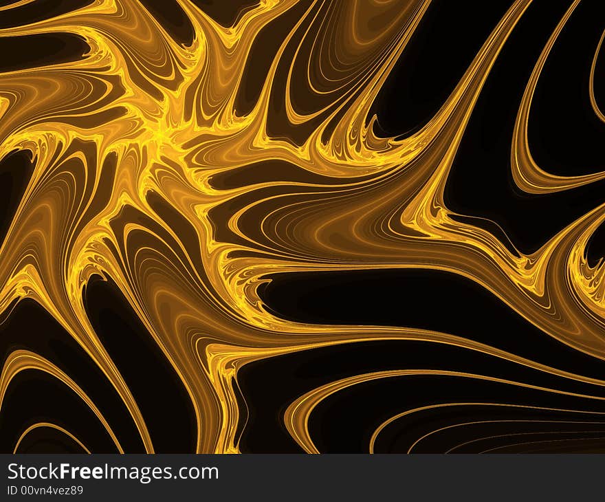 Abstract Yellow Swirl