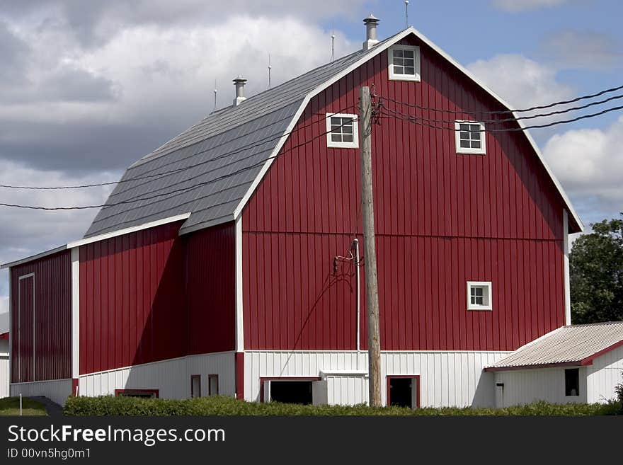 This beautiful red barn is well preserved