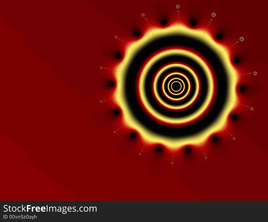 Abstract Psycho Sun Background Fractal