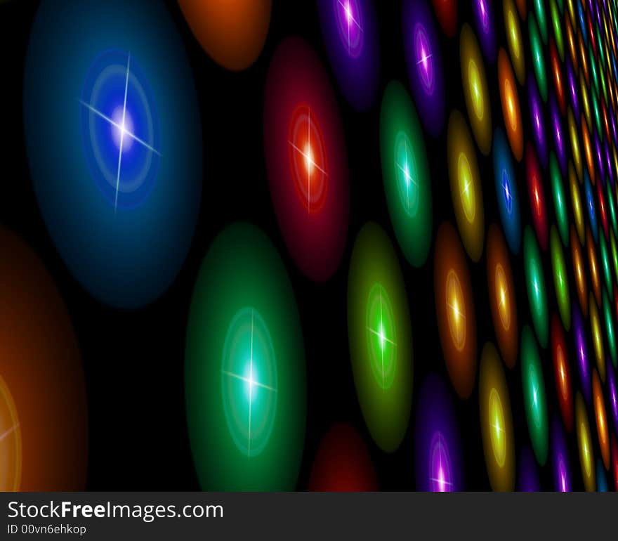 Multi colored lights that can be used as a background