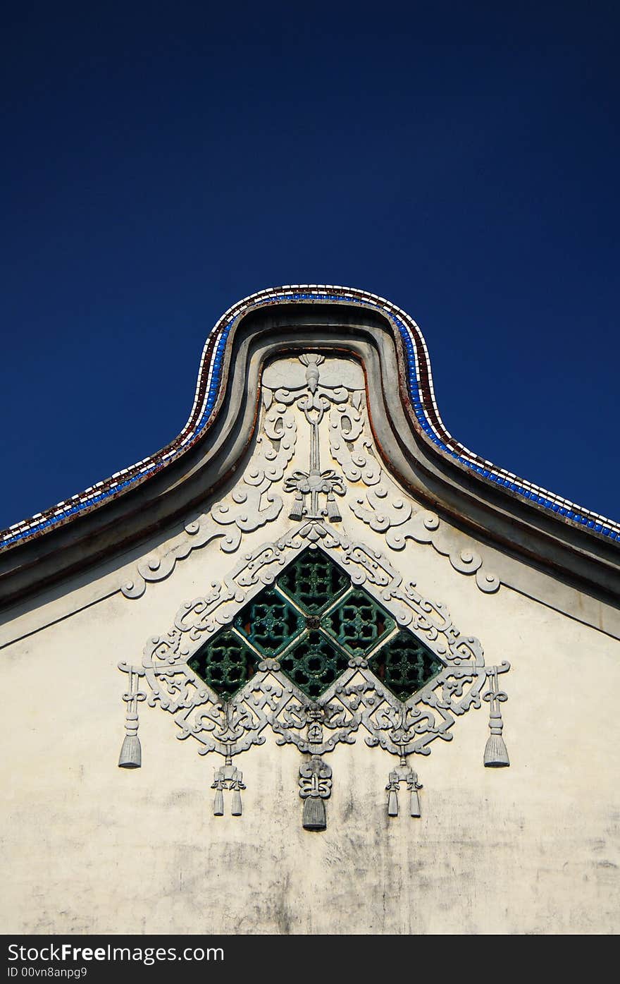 Typical Asian Chinese temple roof architecture