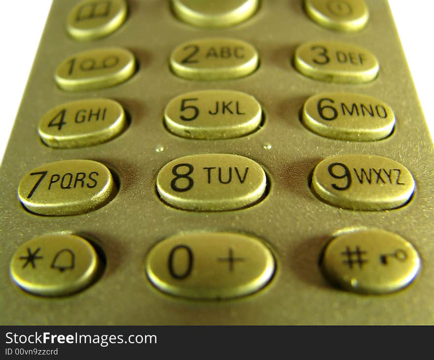 Buttons of a mobile phone