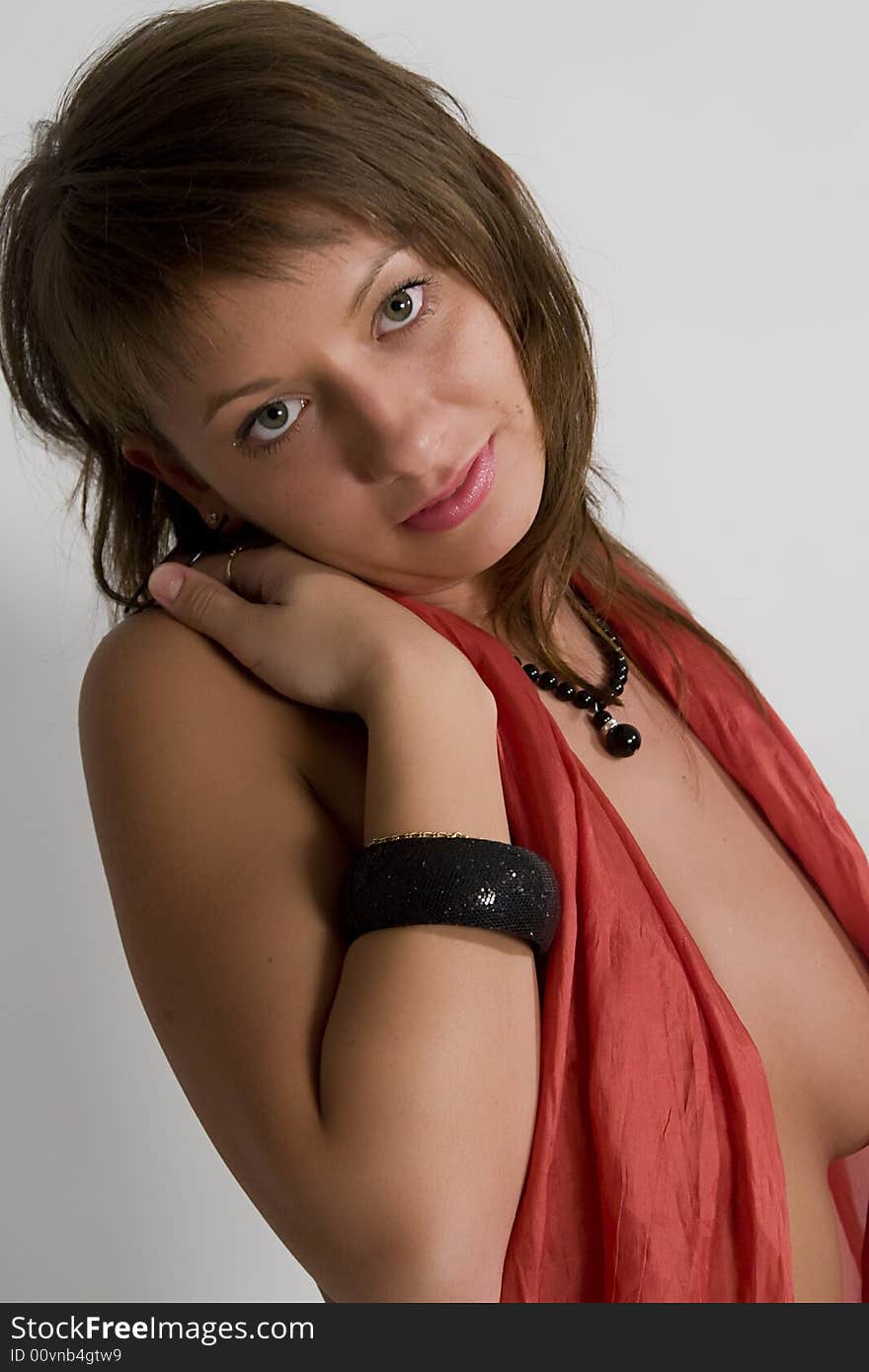 Beautiful young girl posing in a studio. Beautiful young girl posing in a studio