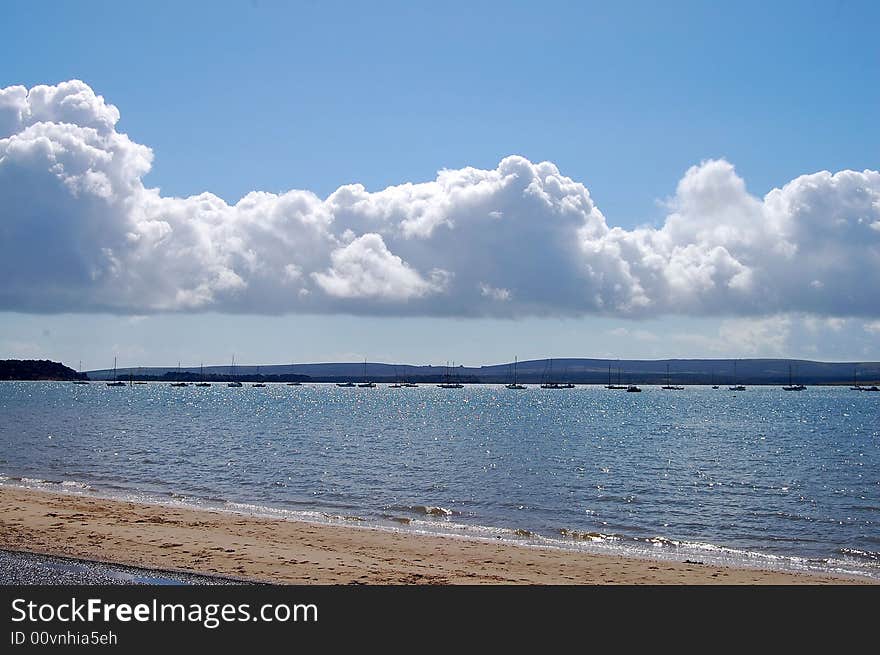 Clouds on the beach