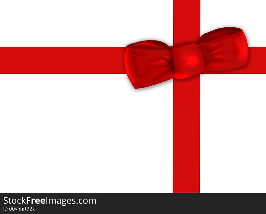 Giftwrapping with red tape happy