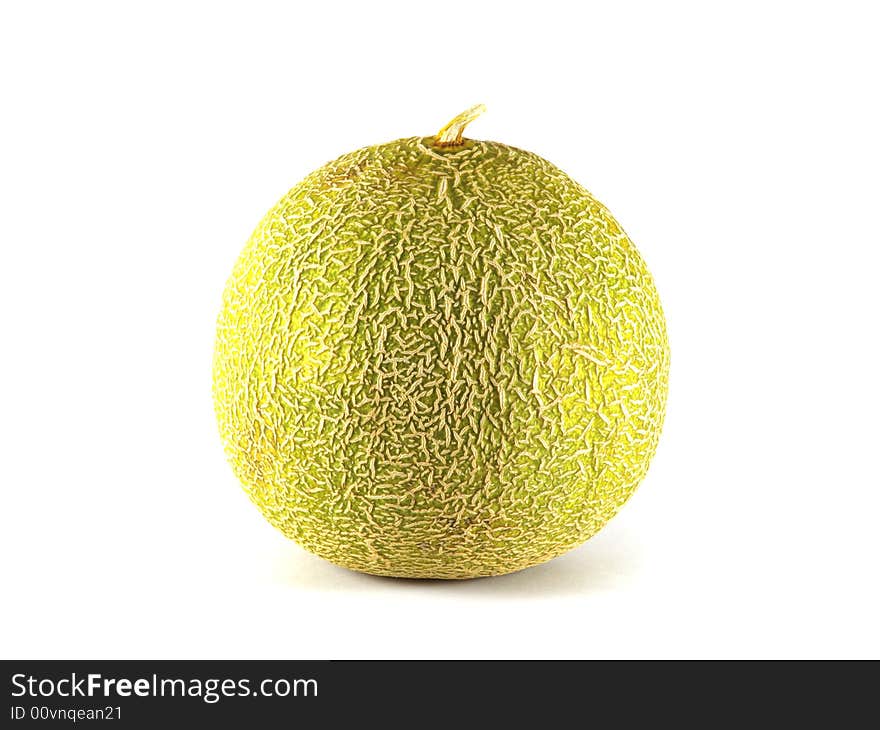 Green melons isolated on a white background